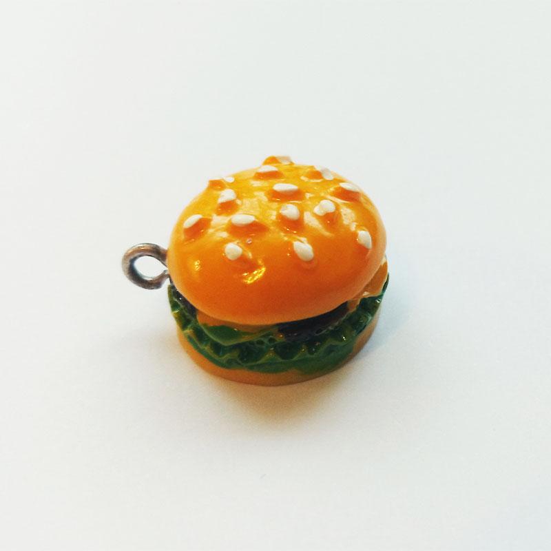 Extra függő étel hamburger charm